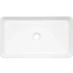 Kerra Vasque à poser rectangulaire en ceramique LISA exterieur rainure 67.5 x 37.5 x 12 cm