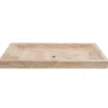 Ro'Ma Nature Vasque à poser rectangulaire Travertin Beige 120x45x10 cm -