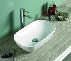 Lavabo|Silla Global Vasque à poser rectangulaire, céramique 46x23x12 cm Blanc