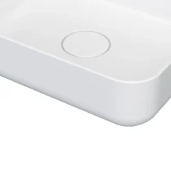 Vasque À Poser|GoodHome Vasque à poser rectangulaire en résine blanc Tekapo