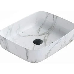 Lavabo|Silla Global Vasque à poser rectangulaire, céramique 50x39x13 cm Blanc