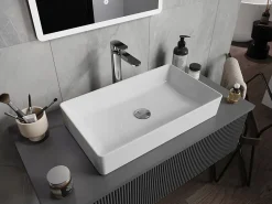 Silla Global Vasque à poser rectangulaire, céramique 62x35,5x11,5 cm Blanc