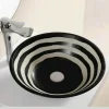 Rue Du Bain Vasque à Poser Ronde - Céramique Noire et Blanc - 41 cm - Virtual