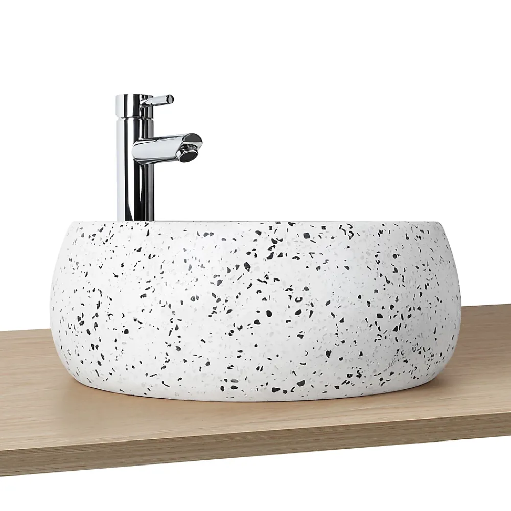Vasque À Poser|Homesight Vasque à poser ronde coloris Terrazzo Ø40 x H.15 cm