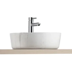Vasque À Poser|Homesight Vasque à poser ronde céramique imitation marbre blanc Lou