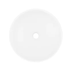 GoodHome Vasque à poser ronde céramique blanc mat Samal
