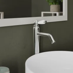 GoodHome Vasque à poser ronde céramique blanc mat Samal