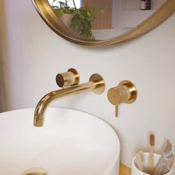 GoodHome Vasque à poser ronde céramique blanc mat Samal