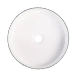 Homesight Vasque à poser ronde céramique vert sauge mat et brillant Ø36 x H.12 cm Linea