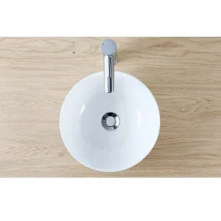 Vasque À Poser|Homesight Vasque à poser ronde céramique blanc brillant Ø30 x H.16 cm Ramy