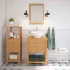 Vasque À Poser|GoodHome Vasque à poser ronde céramique blanche Nura