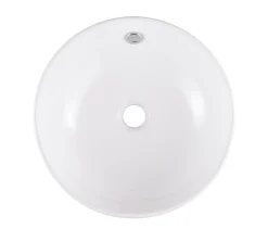 Vasque À Poser|GoodHome Vasque à poser ronde céramique blanche Nura