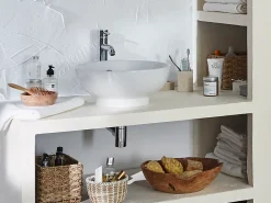 Vasque À Poser|GoodHome Vasque à poser ronde céramique blanche Nura