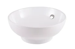 Vasque À Poser|GoodHome Vasque à poser ronde céramique blanche Nura