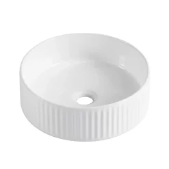 Homesight Vasque à poser ronde céramique blanc Linea