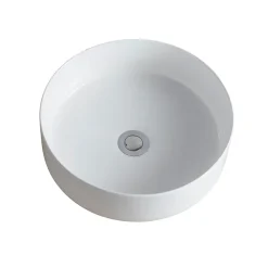 Vasque À Poser|Homesight Vasque à poser ronde céramique blanc brillant Ø36 x H.12 cm Romeo