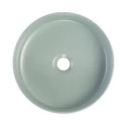 Homesight Vasque à poser ronde céramique vert sauge Ø36 x H.12 cm Romeo
