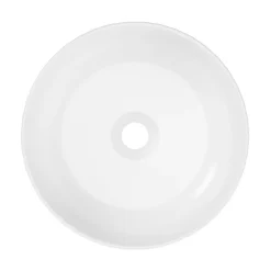 Vasque À Poser|GoodHome Vasque à poser ronde céramique blanc brillant Cavally