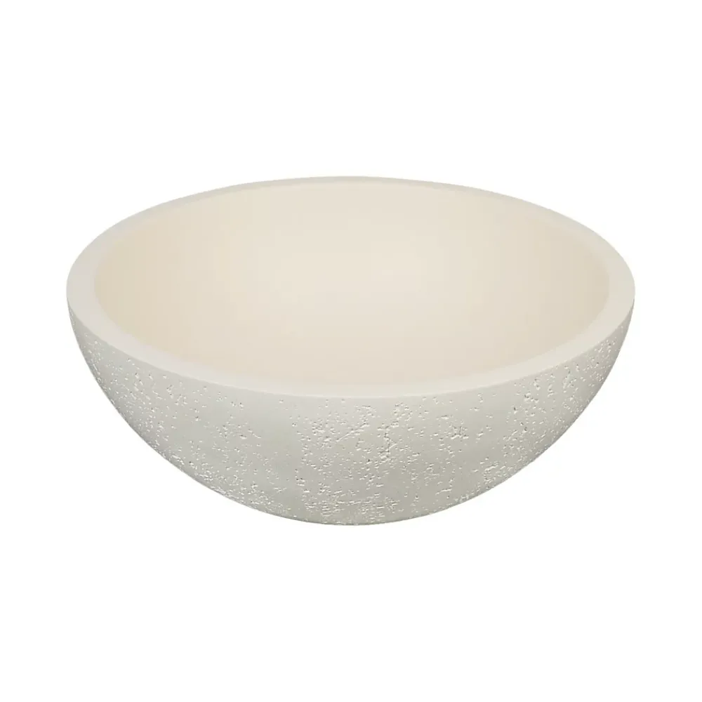 Vasque À Poser|Homesight Vasque à poser ronde céramique beige Ø36 x H.14,5 cm Emmy