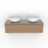 Vasque À Poser|GoodHome Vasque à poser ronde en céramique blanche Ø41.5 cm Ondava