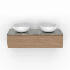 Vasque À Poser|GoodHome Vasque à poser ronde en céramique blanche Ø41.5 cm Ondava