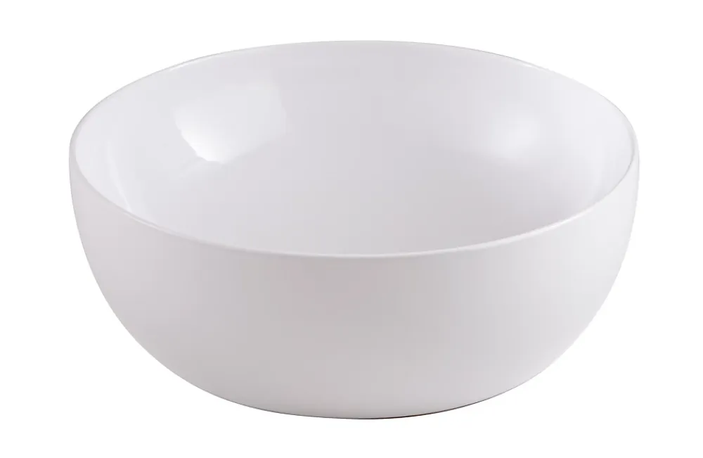Vasque À Poser|GoodHome Vasque à poser ronde en céramique blanche Ø41.5 cm Ondava