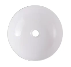 Vasque À Poser|GoodHome Vasque à poser ronde en céramique blanche Ø41.5 cm Ondava