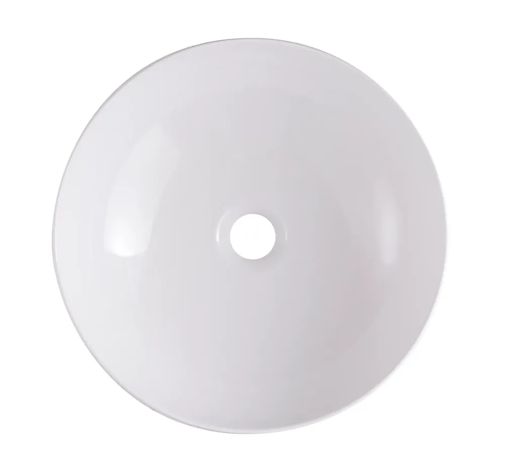 Vasque À Poser|GoodHome Vasque à poser ronde en céramique blanche Ø41.5 cm Ondava