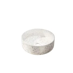 Vasque À Poser|Galedo Vasque à poser ronde en céramique terrazzo gris Ø35 x H.12 cm,