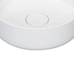 GoodHome Vasque à poser ronde en résine blanc Apanas