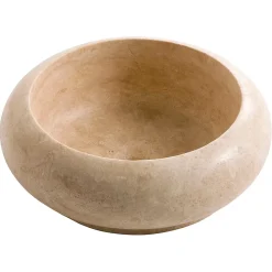 Casa Linéa Vasque à poser ronde en travertin l.40,6xH.15 cm, Carla