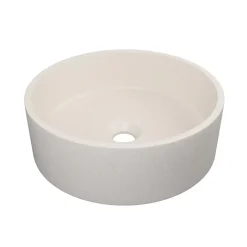 Vasque À Poser|Homesight Vasque à poser ronde grès beige Ø36 x H.12 cm Swan