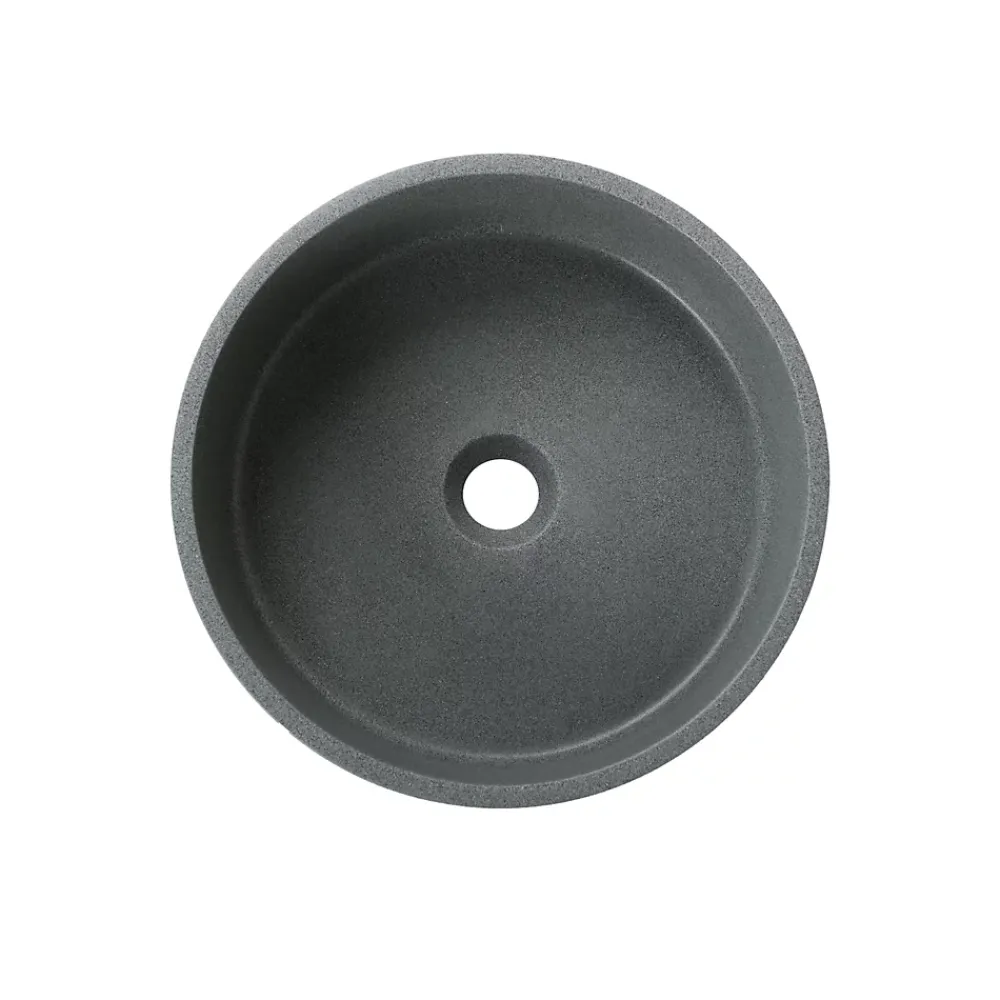 Vasque À Poser|Homesight Vasque à poser ronde grès vert Ø36 x H.12 cm Swan