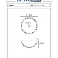 Vasque À Poser|Planète Bain Vasque à poser ronde petit diamètre 31 cm en verre transparent