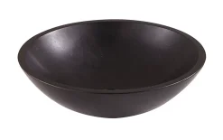 Vasque À Poser|GoodHome Vasque à poser ronde pierre naturelle noire Tumen