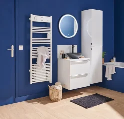 Vasque À Poser|GoodHome Vasque à poser ronde pierre naturelle noire Tumen