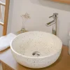 Vasque À Poser|Homesight Vasque à poser ronde terrazzo couleurs chaudes Ø38 x H.13,5 cm Jane