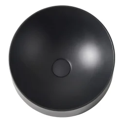 Vasque À Poser|GoodHome Vasque à poser résine Allos Noir