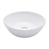 Vasque À Poser|Schulte Vasque À Poser Beco - 38 X 13 Cm - Céramique - Lavabo Arrondi - Blanc