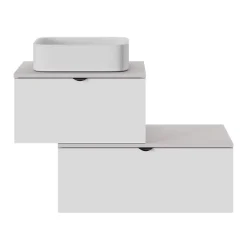 Vasque À Poser|GoodHome Vasque à poser Tekapo en résine blanc
