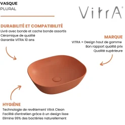 Vitra Vasque à poser Plural Clean terre rouge mat