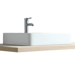 Vasque À Poser|Homesight Vasque à suspendre ou poser en céramique l.60 x H.12 x P.49 cm, blanc, Andy