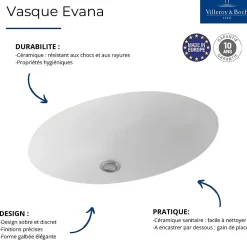 Villeroy & Boch Vasque 50 x 35 cm à encastrer par-dessous VILLEROY ET BOCH Evana