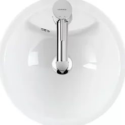 Sanindusa Vasque a encastrer par dessus céramique traditionnelle Anna blanc (robinet non inclus)