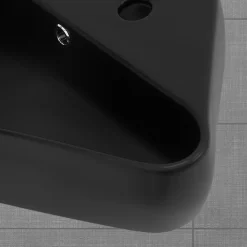 Vasque À Poser|Ml-Design Vasque a poser noir ceramique lave-main Evier pour salle de bain 450x270x130 mm
