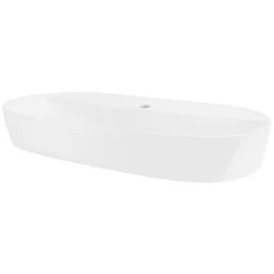 Ml-Design Vasque a poser ovale blanc en ceramique lavabo pour salle de bain 800x400x120 mm