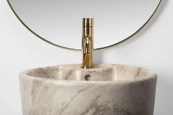 Rea Vasque Autoportante Blanka Natural Matt Beige Round