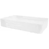 Vasque À Poser|Ml-Design Vasque blanc rectangulaire en ceramique lavabo lave-mains a poser 680x380x120 mm