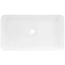 Vasque À Poser|Ml-Design Vasque blanc rectangulaire en ceramique lavabo lave-mains a poser 680x380x120 mm
