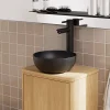 Vasque À Poser|Homesight Vasque bol en céramique diamètre 26 x H.12 cm, noir,